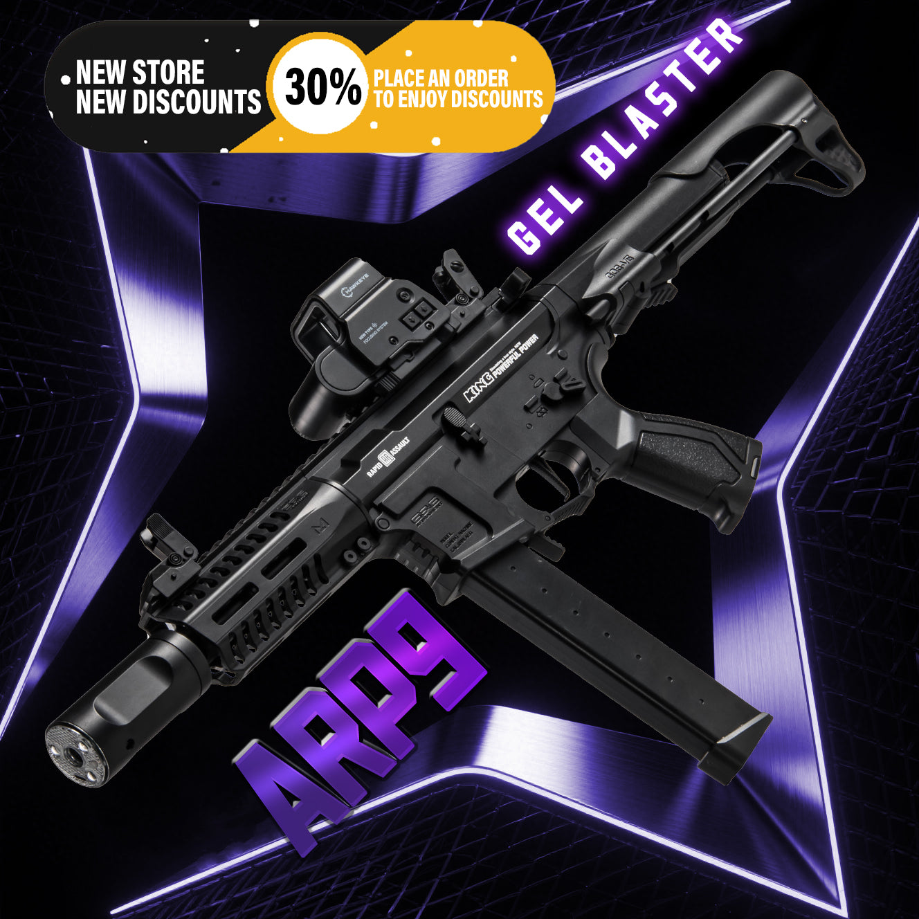 Lehui ARP9 Black Gel Blaster