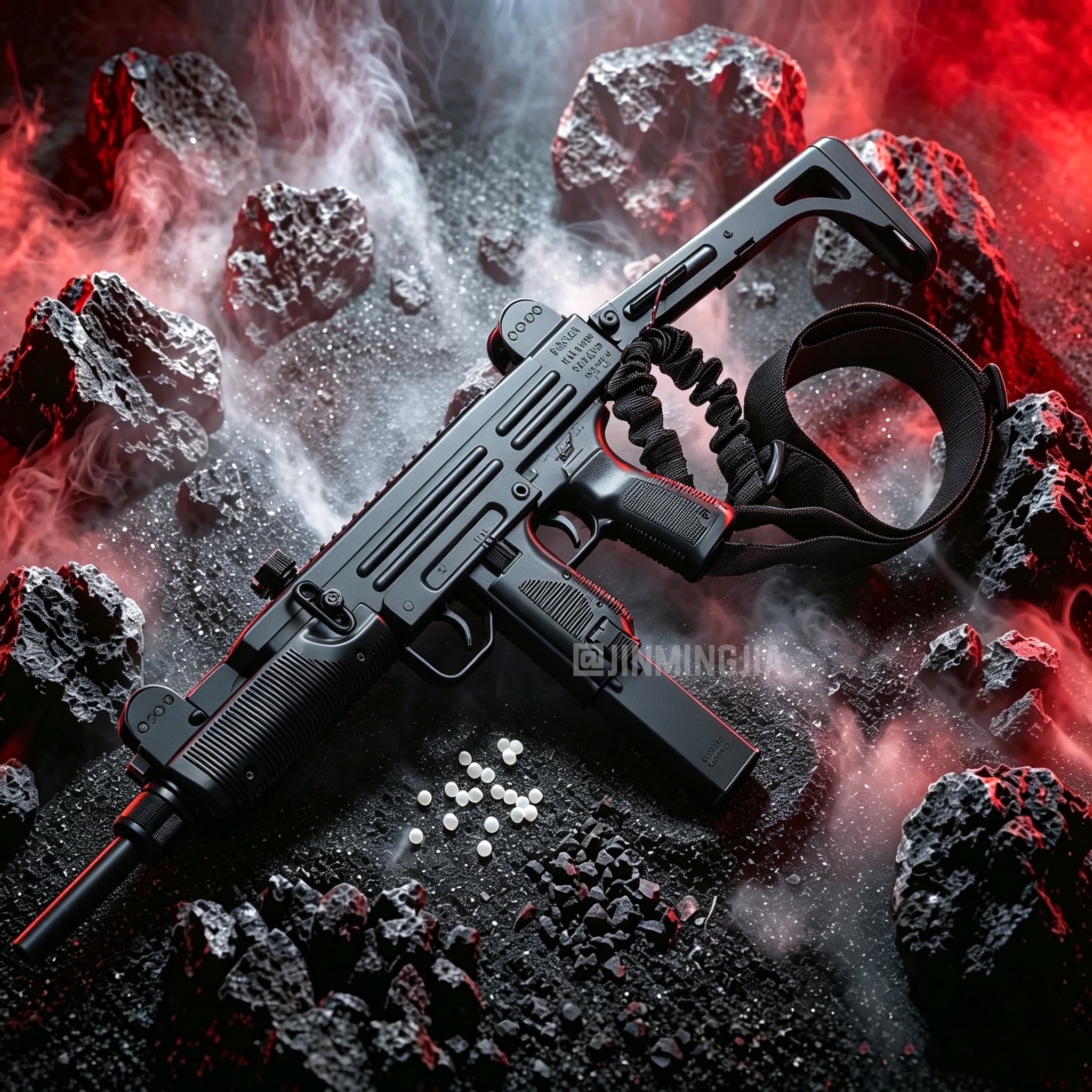 UZI MPA2A1 gel guns Equipped with an 11.1V 25C/35C high-rate lithium battery and a full-metal - STJMJ Gel Blaster