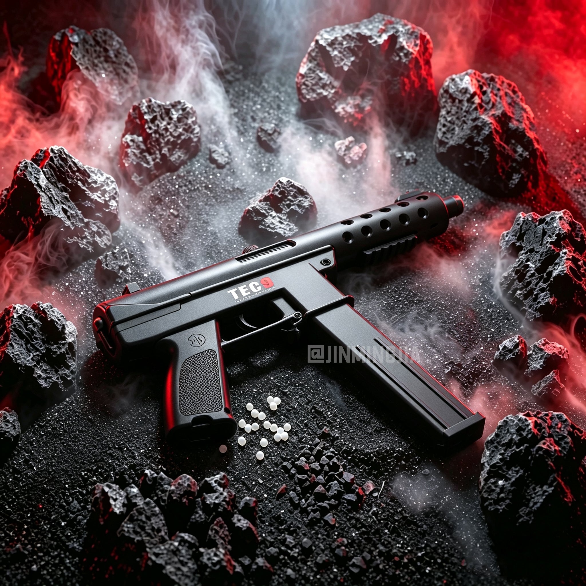 TEC9 Electric Toy Gun Outdoor Shooting Game Splashing Blaster Gun for Boys - STJMJ Gel Blaster