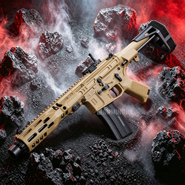 Matte Black SLR Gel Ball Blaster Long Handguard Electric Auto Gel Blaster Toy For Adult Wargame - STJMJ Gel Blaster