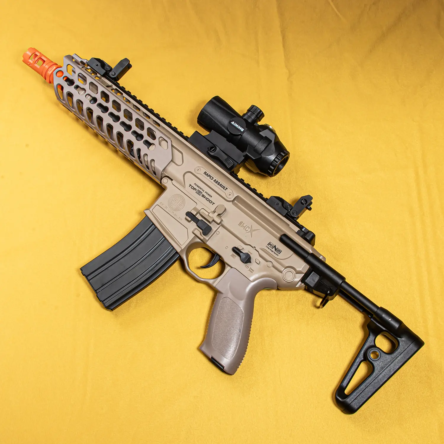 Best MCX Gel Blaster Toy Dual shooting mode Sand color (single automatic and fully automatic)