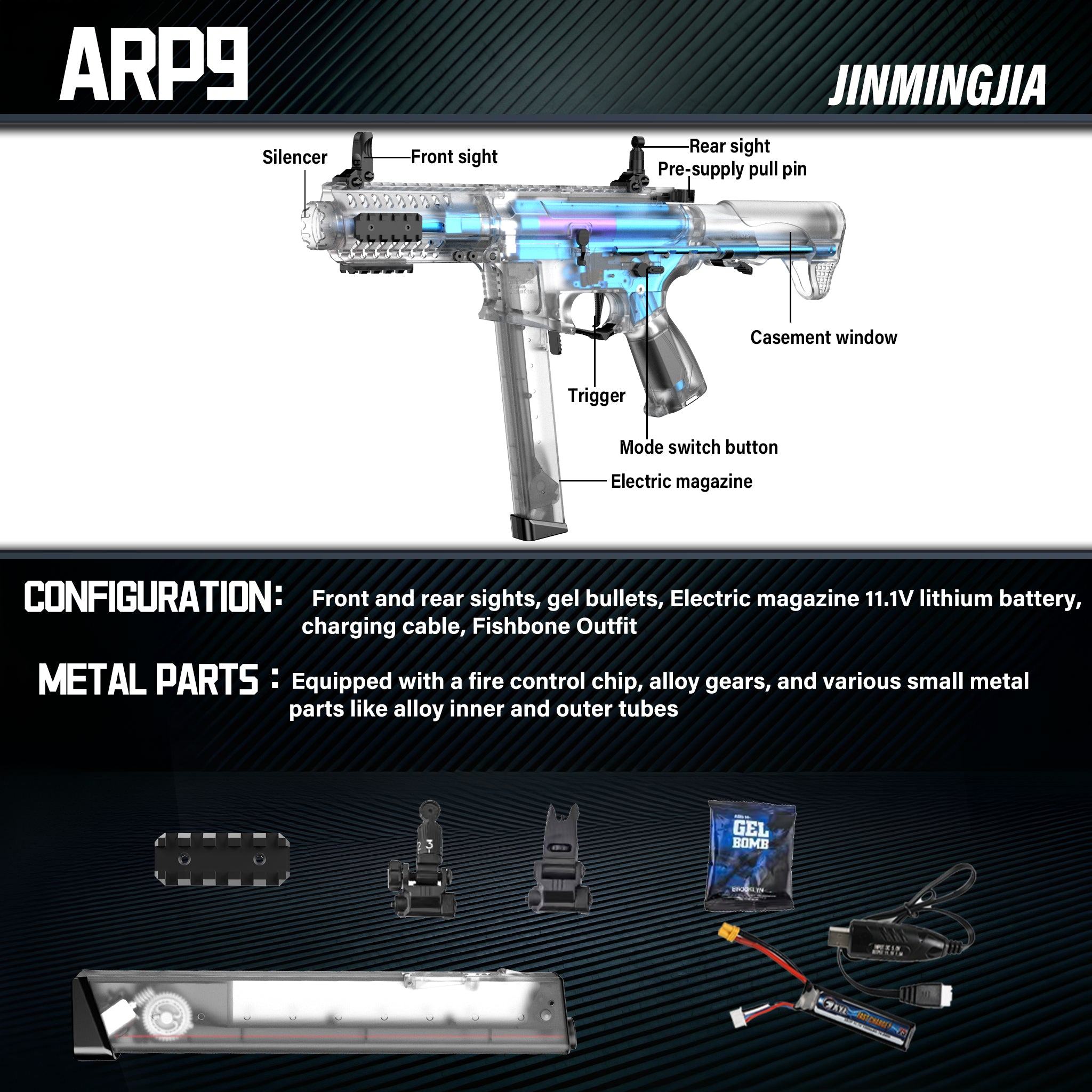 X998F-ARP9 5.0 gel blaster guns - STJMJ Gel Blaster