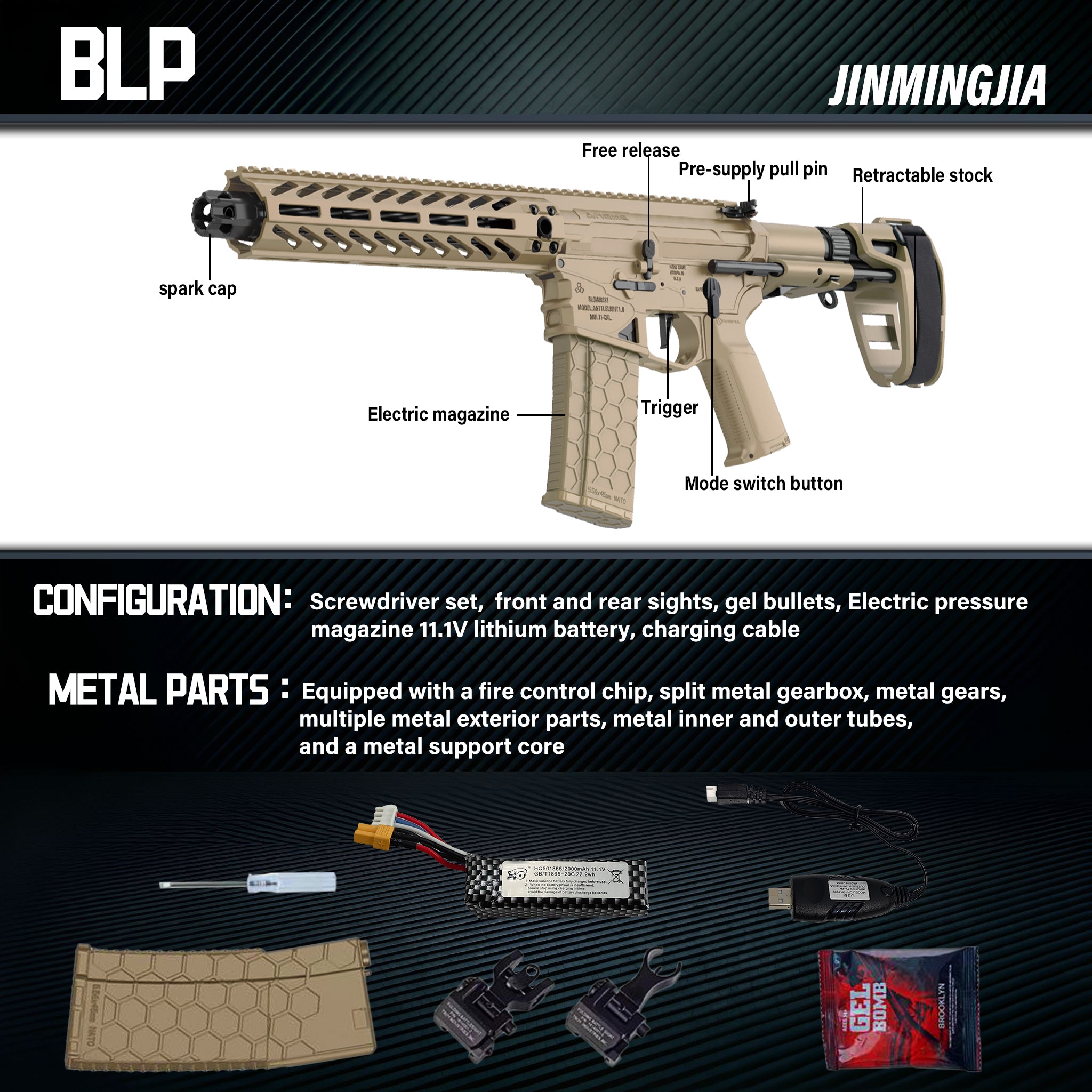 BLP Electronic Toy GUNS gel blaster - STJMJ Gel Blaster