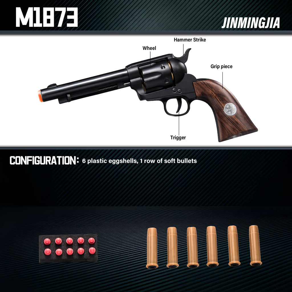 Colt SAA M1873 'Peacemaker' single-action revolver Wargame - STJMJ Gel Blaster