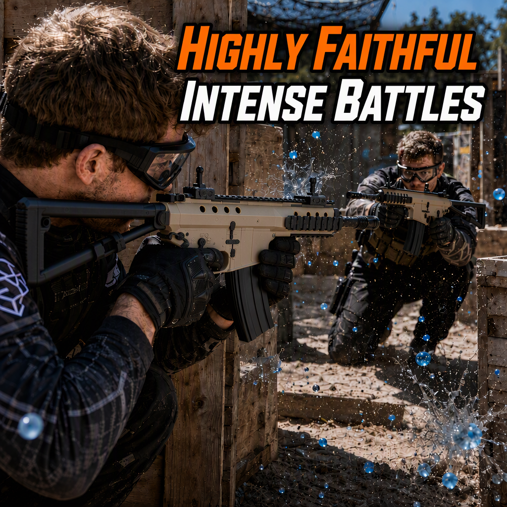 PDW Gel Blaster Full Metal Gearbox Electric Automatic Shooting Toy Gun Outdoor Sport Tactical Gel Ball Blaster Toy